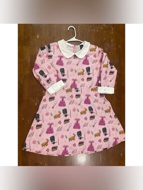 Harry Potter x Cakeworthy Hermione Granger Pink Novelty Dress with White Collar